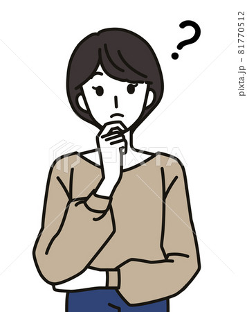 考える女性 81770512