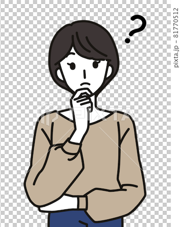 考える女性 81770512