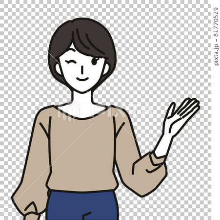 紹介する女性 81770529