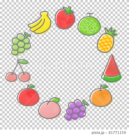 イラスト素材 水彩風フルーツのイラストのイラスト素材