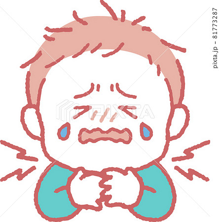 首/喉が痛い男の子のイラスト 首/喉が痛い男の子のイラスト 81773287