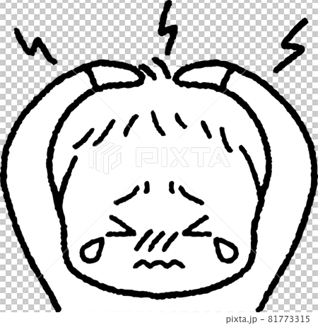頭が痛い男の子のイラスト 81773315
