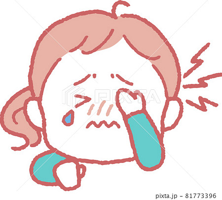 目が痛い女の子のイラスト 目が痛い女の子のイラスト 81773396