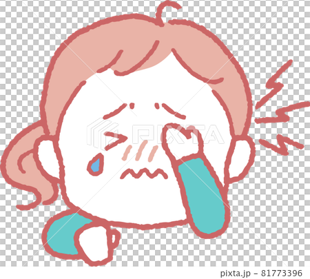 目が痛い女の子のイラスト 目が痛い女の子のイラスト 81773396