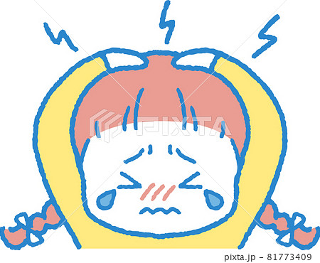 頭が痛い女の子のイラスト 頭が痛い女の子のイラスト 81773409