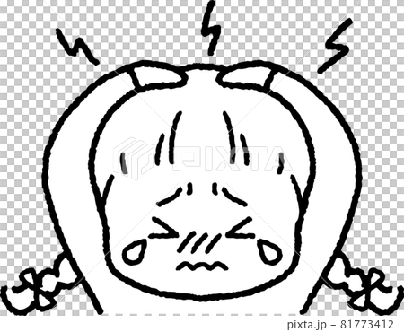 頭が痛い女の子のイラスト 頭が痛い女の子のイラスト 81773412
