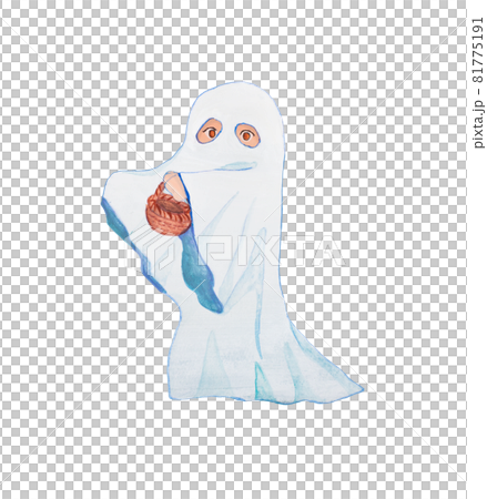 おばけの仮装をした子供のイラスト(手描き) おばけの仮装をした子供のイラスト(手描き) 81775191