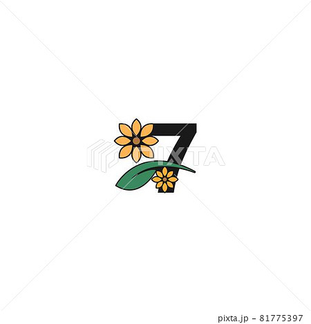 a number with flowers icon logo design vector a number with flowers icon logo design vector 81775397