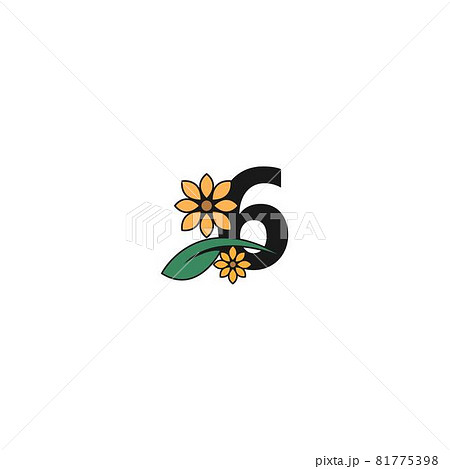 a number with flowers icon logo design vector a number with flowers icon logo design vector 81775398