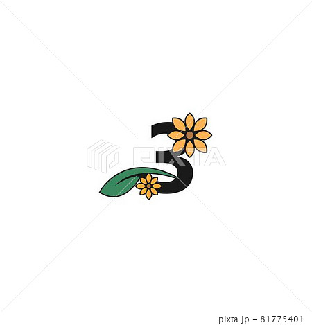 a number with flowers icon logo design vector a number with flowers icon logo design vector 81775401