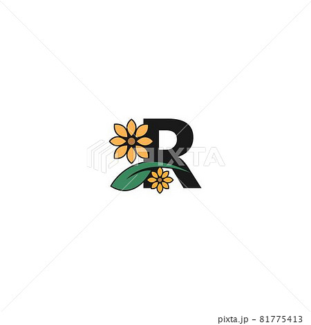 a letter with flowers icon logo design vector 81775413
