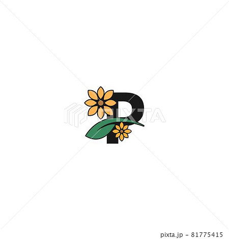 a letter with flowers icon logo design vector 81775415