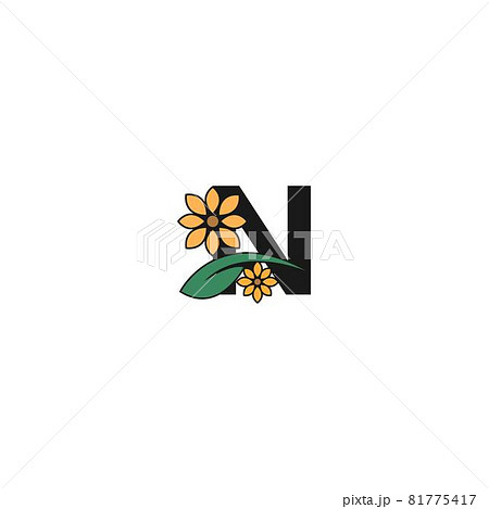 a letter with flowers icon logo design vector 81775417