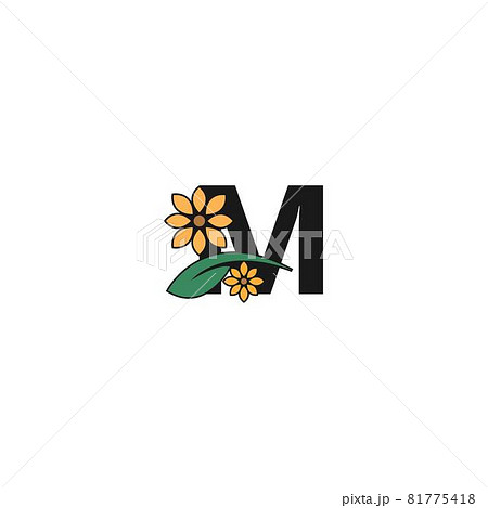 a letter with flowers icon logo design vector 81775418