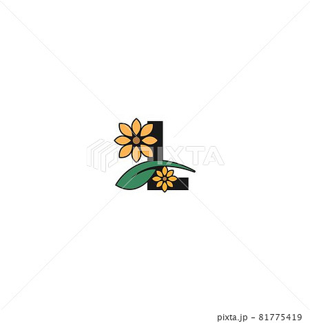 a letter with flowers icon logo design vector 81775419