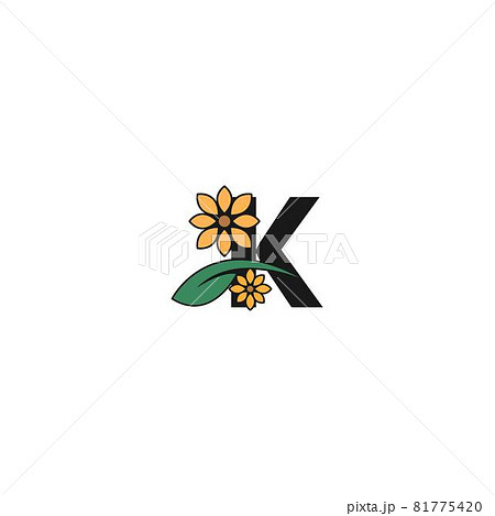 a letter with flowers icon logo design vector 81775420