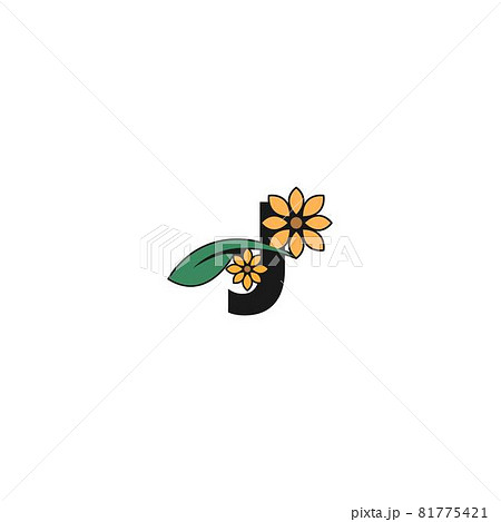 a letter with flowers icon logo design vector 81775421