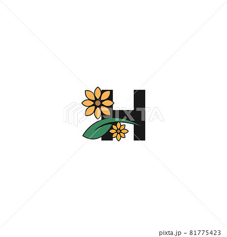 a letter with flowers icon logo design vector 81775423
