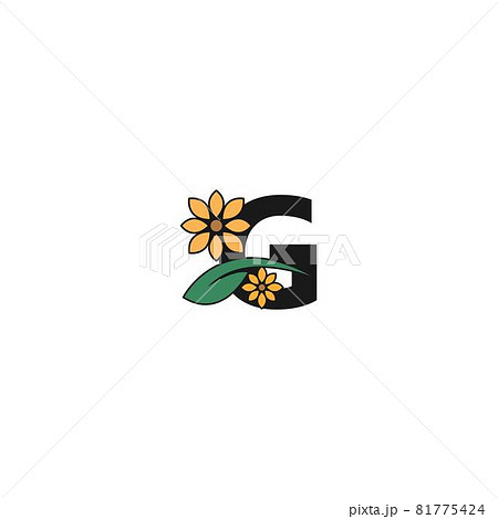 a letter with flowers icon logo design vector 81775424