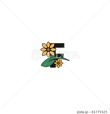 a letter with flowers icon logo design vector 81775425