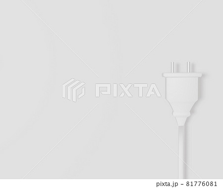 シンプルな電源コードのプラグのイメージ素材のイラスト素材