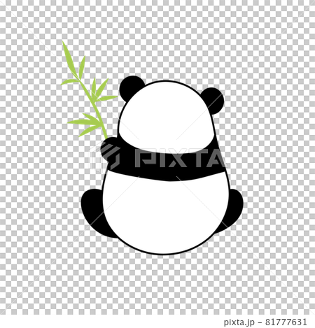 Panda, back view, bamboo 81777631