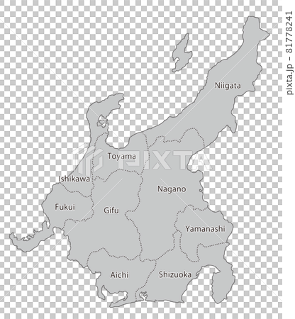 map of japan, Chūbu region, geography - Stock Illustration [81778241 ...