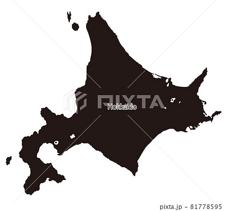 日本地方区分_北海道_英字県名入り_bk 日本地方区分_北海道_英字県名入り_bk 81778595