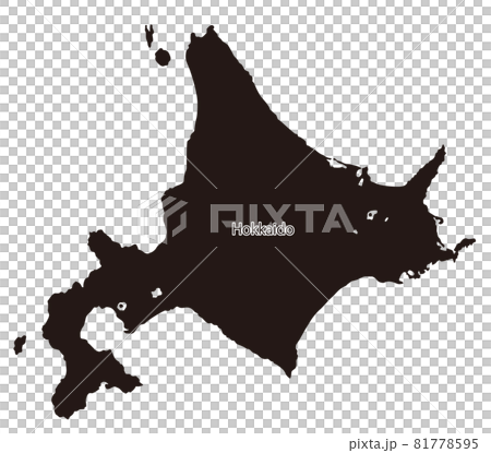 日本地方区分_北海道_英字県名入り_bk 日本地方区分_北海道_英字県名入り_bk 81778595