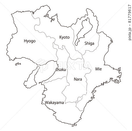 日本地方区分_近畿_英字県名入り_wh 日本地方区分_近畿_英字県名入り_wh 81779617