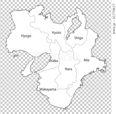 日本地方区分_近畿_英字県名入り_wh 日本地方区分_近畿_英字県名入り_wh 81779617