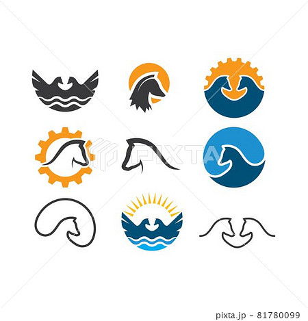 Horse icon  Template Vector illustration 81780099