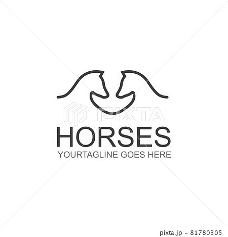 Horse icon  Template Vector illustration 81780305