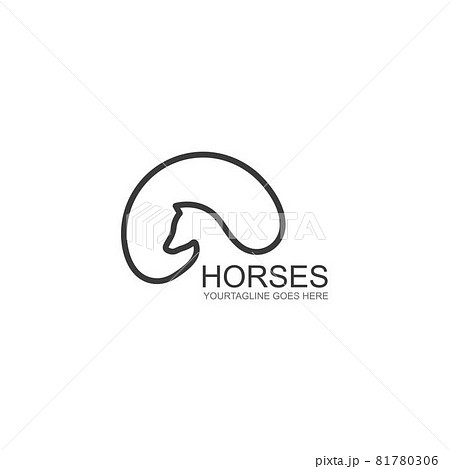 Horse icon  Template Vector illustration 81780306