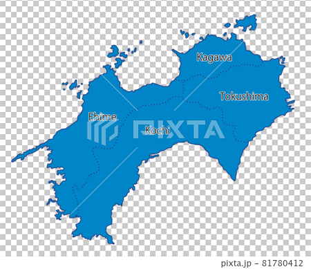 日本地方区分_四国_英字県名入り_bu 日本地方区分_四国_英字県名入り_bu 81780412