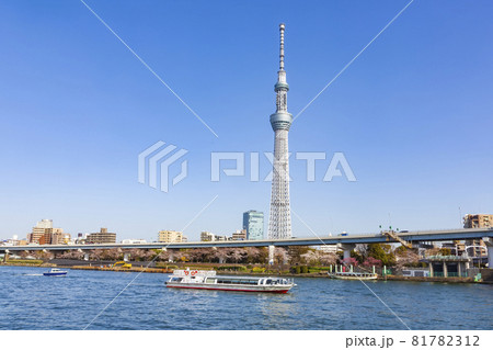 【東京都】都市風景 隅田川と東京スカイツリー 【東京都】都市風景 隅田川と東京スカイツリー 81782312