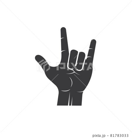 metal hand gesture icon vector illustration design template 81783033