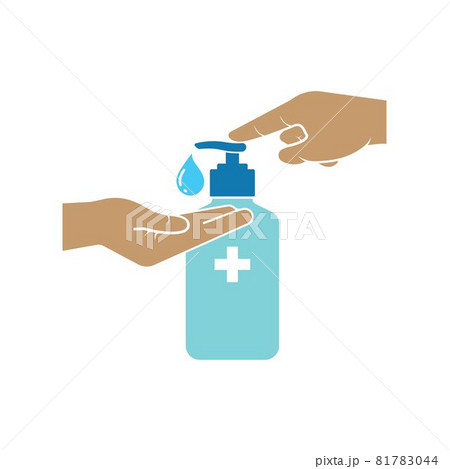 using hand sanitizer icon vector illustration design template using hand sanitizer icon vector illustration design template 81783044
