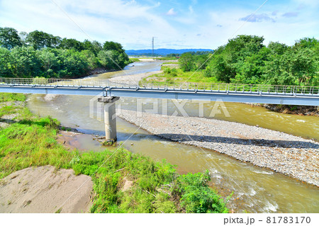 浅蓼大橋/千曲川(水量多め)より御影橋方面を望む(長野県佐久市)【2021.9】 浅蓼大橋/千曲川(水量多め)より御影橋方面を望む(長野県佐久市)【2021.9】 81783170