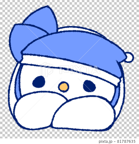A snowman lying down and looking listlessly at you (blue) A snowman lying down and looking listlessly at you (blue) 81787635