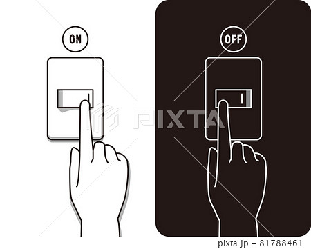 照明のスイッチをオンオフする指 81788461