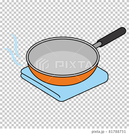 Cool the pan on a damp cloth 81788731