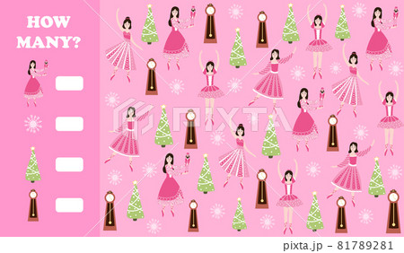 Christmas i spy game for kids with xmas eve and ballerina in cartoon style with gifts, printable worksheet for children Christmas i spy game for kids with xmas eve and ballerina in cartoon style with gifts, printable worksheet for children 81789281