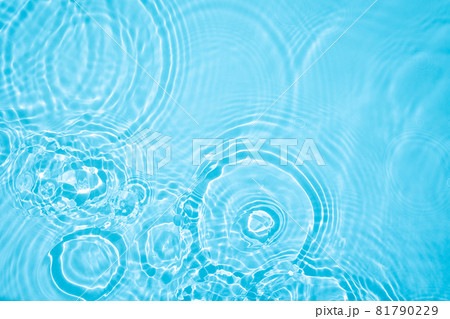 transparent blue colored clear calm water surface texture  81790229