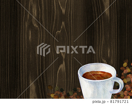 コーヒー 豆 背景素材 フレームのイラスト素材