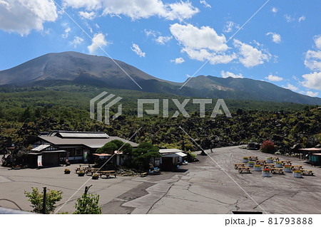 北軽井沢高原の中心で愛を叫びながら浅間山を望む 81793888