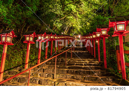 夜の貴船神社<京都府> 夜の貴船神社<京都府> 81794905