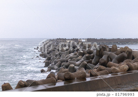 茨城県日立市　会瀬港の防波堤 81796993