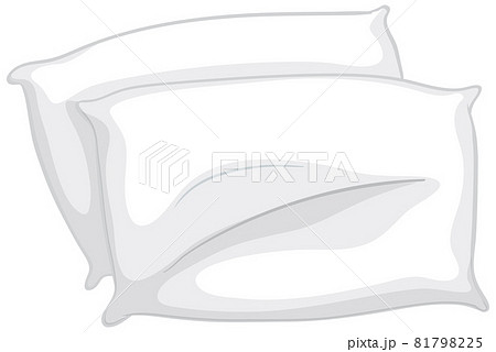 White pillows for bed on white background White pillows for bed on white background 81798225