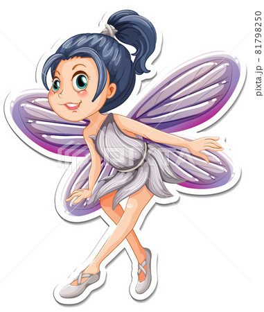 Beautiful fairy cartoon character sticker Beautiful fairy cartoon character sticker 81798250